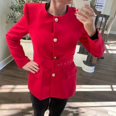 Brand New With Tags Zara Red Formal Outerwear, Chic Red Zara Outerwear, Elegant Red Zara Blazer, Zara Blazer, Zara Jackets, Suit Jackets, Colored Blazer, Blazer Suit, Suit Jacket