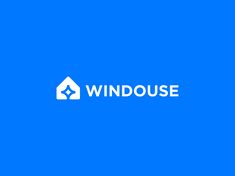 the word windhouse on a blue background with an arrow pointing to it's left