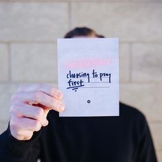 a person holding up a piece of paper that says, this is the need in church to pray first