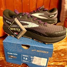 Brand New In Original Box! Women’s Size 7.5 Brooks Waterproof Trail Running Shoes Brooks Running, Brooks Shoes, Trail Running Shoes, Trail Running, Running Shoe, New Color, Womens Sneakers, Running Shoes, Athletic Shoes