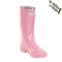 Enjoy Rainy Weather In Stylish Ladies' Rain Boots! 100% Rubber, Full Cotton Lining. Whatever You Call Them - Wellies, Galoshes, Rainboots Or Sluggers, Your Feet Are Sure To Stay Dry While Exploring Puddles Or Gardening! Run Half A Size Large To Accommodate A Thick Sock. Not Made For Wide Calves. Height 11", Calf Circumference. Approx. 15". Rb-1602-Pink Pink Waterproof Spring Boots, Womens Rain Boots, Rainy Weather, Thick Socks, Wide Calf, Forever Young, You Call, Hunter Boots, Rubber Rain Boots