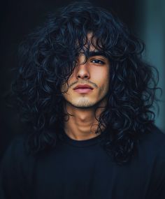 Male Curly Hairstyles Long Curly Hairstyles For Guys, Curly Hairstyles Long, Male Curly Hairstyles, Latino Man, Shaggy Cut, Hairstyles For Guys, Long Curly Hairstyles, Enhance Natural Curls, Latino Men