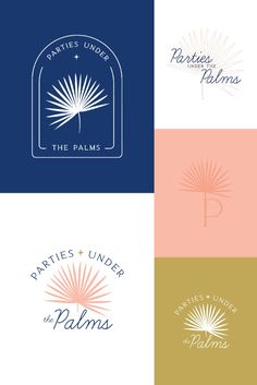 logo suite created for a picnic business in south florida South Logo Design, Florida Logo, Picnic Company, Logo Suite, Monogram Wedding Invitations, Brand Mood Board, Realtor Logo, The Palms, Branding Mood Board