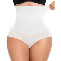 This Women's Shapewear Control Panties Is Made Of Double Layer Fabric To Compress Your Belly,Make Your Abdomen Smooth And Tight And Outlines The Slim Waistline. The High-Waisted Design Covers Your Abdomen And Back,Shapewear For Women Tummy Control Help You Create A Slim Feminine Silhouette. There Are 4 Pieces Of Built-In Spiral Steel Bones To Keep The Stomach Control Shapewear Always Stay In The Right Place, No Rolling Down And Offer Gentle Back Support. This Shapewear Tummy Control Underwear He White High Stretch Shapewear, White Shapewear With Medium Bust Support, White Seamless Shaping Shapewear, High Stretch Seamless White Shapewear, High Stretch White Seamless Shapewear, White High Waist Smoothing Shapewear, White High-waist Smoothing Shapewear, White High Stretch Seamless Shapewear, White High Waist Seamless Shapewear