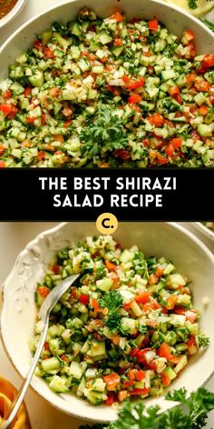 the best shirazi salad recipe is made with fresh vegetables