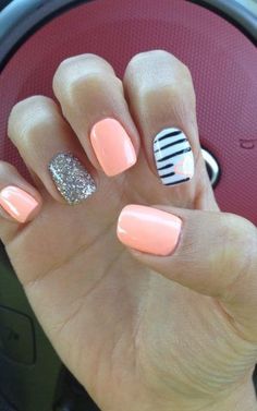 89 Cute Summer Nail Designs You Must Try - faswon.com #cutenailideas #cutenaildesigns Summer Time Nails, Nail Desi, Cute Summer Nail Designs, Manicure Designs, Summer Gel Nails, Summer Nail Designs, Bright Summer Nails, Manicure Inspiration, Summer Manicure