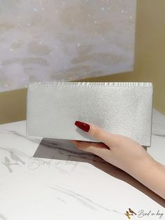 Bird in Bag - Satin Evening Clutch Bag for Formal Occasions, Weddings, or Parties Silver Envelope Clutch For Wedding, Silver Bag, Silver Bags, Satin Bags, Writing Numbers, First Contact, Evening Clutch Bag, Diy Supplies, Evening Clutch