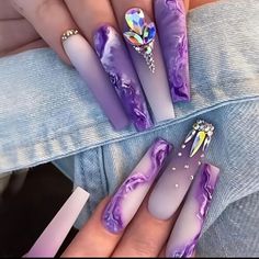 Ballet Nails, Red Valentine, Nail Swag, Coffin Nails Designs, Nail Arts, Best Acrylic Nails, Purple Nails