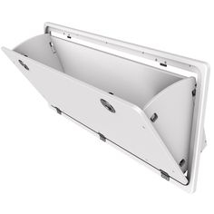 an image of a white wall mounted enclosure for the back of a car or truck