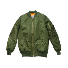 Style Name: Adult MA-1 Flight Jacket BlankColor: Sage Green (orange interior lining) Description: Aviator jacket styles, each inspired by original flight jackets.No patches and perfect for customization! Fabric and Care: 100% NylonWater-resistantMachine Washable Sizes: S-XXXL Pilot Style Outerwear For Fall Streetwear, Pilot Style Fall Outerwear For Streetwear, Green Outerwear With Ykk Zipper For Streetwear, Green Orange Interior, Aviator Jacket, Orange Interior, Aviator Jackets, Flight Jacket, Private Label