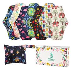 PRICES MAY VARY. 【Phogary Reuseable Reusable Sanitary Towels Pads】FEEL COMFORTABLE with the ultra-soft and thin fabric layer against your skin. Our reusable panty liners are perfect for daily usage, especially they are great for giving you extra protection from normal vaginal discharge, as well as those periods of increased discharge, like before and after your period, and when you're ovulating. They protect your underwear while remaining DISCREET, FLEXIBLE, and SUPER COMFORTABLE. 【4 Layers & Pe Reusable Feminine Pads, Incontinence Products Woman, Feminine Pads, Cloth Sanitary Pads, Sanitary Towels, Maxi Pad, Cloth Menstrual Pad, Incontinence Pads, Period Pads