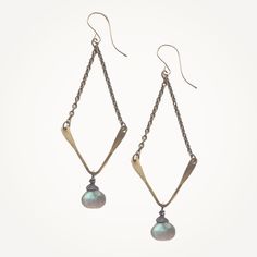 One of my personal favorites! These mixed metal, geometric earrings show off the perfect spash of labradorite FIRE! #labradorite #earrings #earringsoftheday #transformation 💎 find them here --> https://linkin.bio/beatrixbell Dainty Hand Forged Brass Earrings, Hand Forged Labradorite Dangle Earrings, Hand Forged Labradorite Dangle Jewelry, Hand-forged Labradorite Dangle Jewelry, Hand Forged Labradorite Teardrop Jewelry, Wire Jigs, Gemstones Earrings, Chain Jewelry Ideas, Beach Jewelry Boho