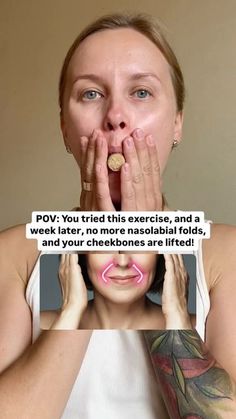 Face rejuvenation app on Instagram: "I explain how to do this exercise in detail in my face FACETONE APP 🩷 Take the quiz (link in bio), and I’ll create a personalized facefitness plan just for you!" Face Rejuvenation, Facial Exercise, Lymph Massage, Nasolabial Folds, Face Exercises, The Glow Up, Yoga Facial, Facial Exercises, Face Yoga