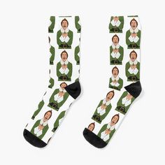 Super soft all-over printed knit socks with extra cushioning in the sole. Suitable for men and women. Thermal Aesthetic, Elf 2003, Elf Socks, Aesthetic Socks, Buddy The Elf, The Elf, Men Winter, Knit Socks, Socks For Sale