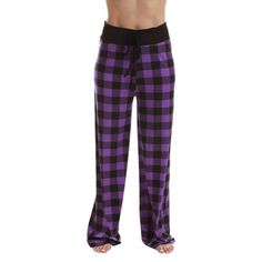 "TREAT EVERY NIGHT TO A TOUCH OF FUN AND COMFORT Total Comfort Transform any evening into a remarkably comfy affair with our cotton pajama pants! Made using 100% cotton, these sleeping bottoms are supremely soft, comfortably breathable to keep you nice and cool, and completely non-irritating thanks to the jersey knit fabric. And weve designed them in eight sizes to complement your shape. So whether youre beautifully big, prettily petite, or somewhere in between, youll find perfect-fitting PJs to Buffalo Plaid Pajamas, Purple Flannel, Cotton Pajama Pants, Plaid Pajama, Buffalo Plaid Flannel, Plaid Pajama Pants, Flannel Pajama Pants, Womens Pajamas Pants, Plaid Outfits