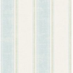 a blue and white striped wallpaper