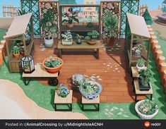 an artist's rendering of a living room with potted plants on the floor