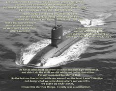 a black and white photo of a submarine in the water with a poem written on it