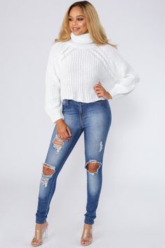 Got No Chill Turtleneck Cropped Sweater-S-White | @knowstyleusa #knowstyleusa #knowstyle #KShottie #croptop #knitcoverup #casualcroptop #knittop #knitcroptop #whitesweatertop #knitsweater #fashionista #ootd #instafashion #streetstyle #womensfashion #womenswhitetop #streetfashion #streetwear #fashionaddict #summeroutfits White Sweater Top, Knit Crop Top