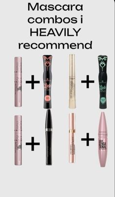 Good Mascara Combos, What Is The Best Mascara, Best Mascara Combo, Mascara Combos, Best Mascara Drugstore, Mascara Aesthetic, Good Mascara, Maneater Mascara, Best Mascaras