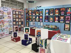 a room filled with lots of art and crafts