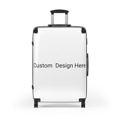 Traveling is best done in style, and suitcases help anyone do exactly that. Available in multiple sizes to accommodate your needs, they come with an adjustable handle, 360 degree swivel wheels, a safety lock, and an adjustable handle for carefree movement through airports and cities. This suitcase is totally customizable. Make it your own by adding your brand logo, favorite pic, quote or any other details you wish. Rectangular Cases With Luggage Sleeve For Storage, Rectangular Luggage With Sleeve For Business Trips, Rectangular Business Luggage With Sleeve, Rectangular Business Trip Luggage With Sleeve, White Rectangular Luggage With Sleeve, Rectangular Case With Luggage Sleeve For Storage, Portable Rectangular Luggage For Trip, Custom Luggage, Swivel Wheels