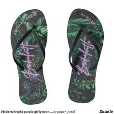 Neon Bachelorette, Popular Sandals, Flip Flop Shoes, Bright Purple, Party Design, Flip Flop, Flip Flop Sandals, Perfect Pair, Flip Flops