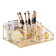 Effortlessly declutter and elevate your makeup collection with our stylish and functional vintage makeup organizer. This versatile vanity companion offers a convenient solution to neatly display and arrange a variety of cosmetics, including lip gloss, eye shadow, face creams, and lipsticks. Our fancy makeup organizer measures 10.2 x 7.5 x 3.5 inches, making it the perfect size for your bathroom countertop, vanity, or cabinet. Its sleek glass construction adds a touch of elegance to any space whi Vanity Makeup Organizer, Countertop Makeup Organization, Glass Makeup, Countertop Vanity, Makeup Case Organization, Shadow Face, Makeup Organization Vanity, Face Creams, Cosmetic Display