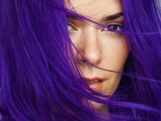 Galaxy Hair Color, Purple Hair Dye, Bright Purple Hair, Good Dye Young, Dyed Hair Purple, Semi Permanent Hair Dye, Hair Dyes, Light Blonde Hair, Bright Hair Colors