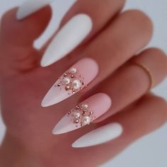 Unghie Sfumate, Stiletto Nail Art, Stiletto Nails Designs, Wedding Nails Design, Ugly Duckling, Nail Art Wedding