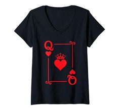 a t - shirt with the queen of hearts in red