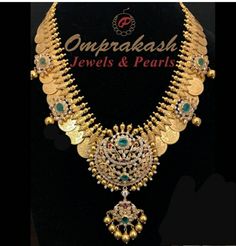 Kasulaperu Jewellery, Kasu Mala, Bridal Necklace Designs, Diamond Wedding Jewelry, Beautiful Gold Necklaces