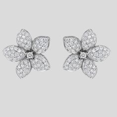 Each earring features an exquisite flower petal motif, masterfully crafted from solid 18-karat gold in your choice of white, yellow, or rose with 1.50 carats of natural white diamonds.. The soft curves and defined edges of the petals mimic the intricate details found in a real flower, creating a sense of organic elegance and harmony. Flower Petal Earrings, Petal Earrings, Luxury Jewelry Brands, Round Diamond Setting, Diamond Settings, Flower Petal, Diamond Flower, Rose Gold Earrings, Flower Petals