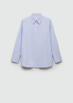 Striped cotton shirt - Woman | MANGO USA