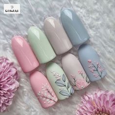 New nail tutorials, trendy nail art ideas, nail designs Nails 2023, Spring Nail Art, Trendy Nail Art, Pretty Nail Art, Nail Art Ideas, Nail Designs Spring, Floral Nails