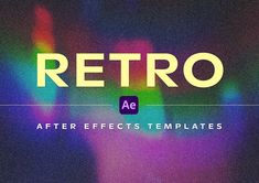 the text retro after effects templates