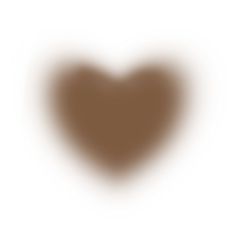 a brown heart shaped shadow on a white background