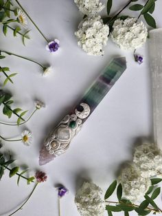 This beautifull hand crafted one of a kind crystal healing wand is a piece for connecting with spirit and spiritual awakening. Absorbing negative energy and cleansing ones being, calming and pure high vibrations radiate from this stunning piece. increasing power of concentration, self-confidence and helps in decision-making. Encouraging positivity, balancing energies. For healing work, rituals and to strengthen connections and medditation. Crafted with a stunning amethyst spirit quartz point at Handmade Magical Healing Crystals, Connecting With Spirit, Wand Crystal, High Vibrations, Healing Wands, Crystal Goddess, Spirit Quartz, Amethyst Geode, Crystal Wand