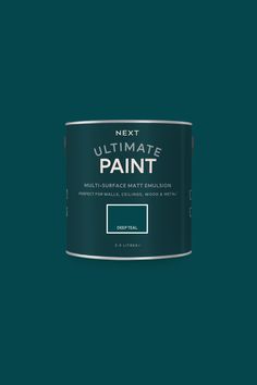 a paint can with the words next to it that says, ultimate matte green