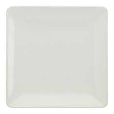 a white square plate on a white background