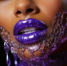 Purple Lips Aesthetic, Purple Ombre Lips, Purple Glitter Lips, Purple Metallic Lipstick, Rihanna Purple Lipstick, Iphone Wallpaper Blur, Cute Lipstick, Lips Art Print, Juicy Lips