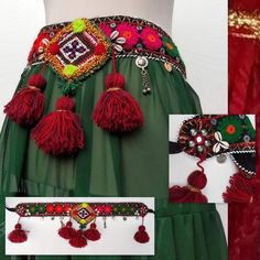 Navratri Belt, Kutchi Work, Fusion Belly Dance, Fairy Headpiece, Afghani Dresses, Navratri Collection, Belly Dance Belt, Festival Headpiece, Navratri Dress