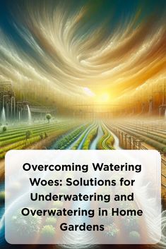 Overcoming Watering Woes: Solutions for Underwatering and Overwatering in Home Gardens Irrigation Methods, Home Garden Plants, Rainwater Harvesting, Rain Water Collection, Different Plants