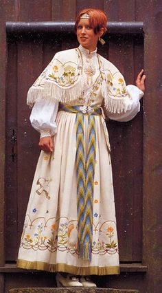 FolkCostume&Embroidery: Overview of Norwegian Costumes part 3A, the West Norwegian Symbols, Norwegian Costume, Norway Clothes, Norway Clothing, German Traditional Clothing, Traditional German Clothing, Norwegian Clothing, Fantasy Village, German Outfit