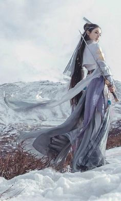 Mạc Tuyết (Xử Nữ) - Giáo chủ Thất Sát phái Warrior Princess, Ancient China, Chinese Culture, Chinese Art, Asian Art, The Snow