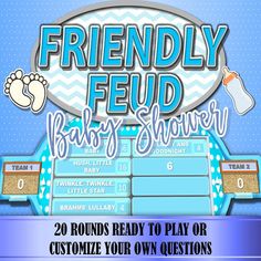 BOY BABY SHOWER FAMILY FEUD GAME Fun Family Games, Baby Shower Games Unique, Test Games, Games Night, Interactive Powerpoint, Powerpoint Games, Virtual Games, Games Party, Virtual School