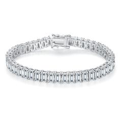 H6c341afa57fa4049b4b060b2e0f1324bK.jpg Elegant Silver Tennis Bracelet With Emeralds, Silver Emerald-cut Tennis Bracelet As Gift, Classic Hand-set Sterling Silver Tennis Bracelet, Formal Green Emerald-cut Tennis Bracelet, Emerald Gemstone Tennis Bracelet, Gift, Gold Certificate, Tennis Chain, Emerald Cut Moissanite, Engagement Ring Shapes