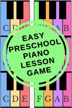 the easy preschool piano lesson game