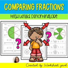 comparing fractions with common denomints worksheet for 3rd and 4th grade