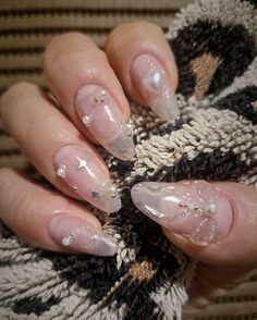 Corean style cochette nails 🥰✨️🩷 Pearlescent Nails, Corean Style, Nails